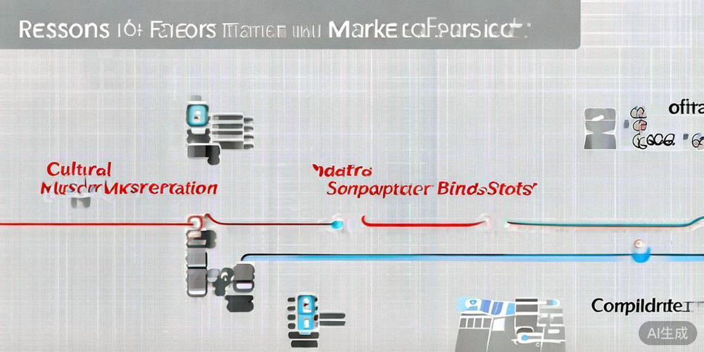 传统市场拓展失败原因分析图 - 展示文化误读、数据孤岛、竞争盲点、合规风险四个板块及其关联关系