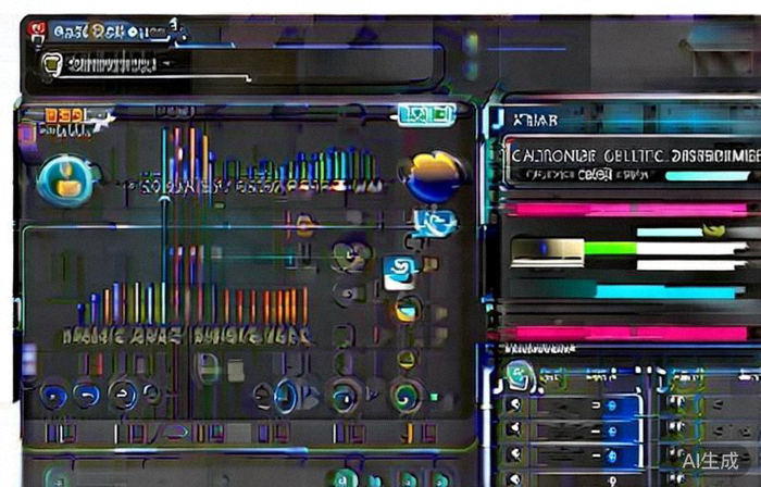 工具集成与数据驱动示意图 - 一个集成了多个渠道和数据源的现代化客服工作台仪表盘界面