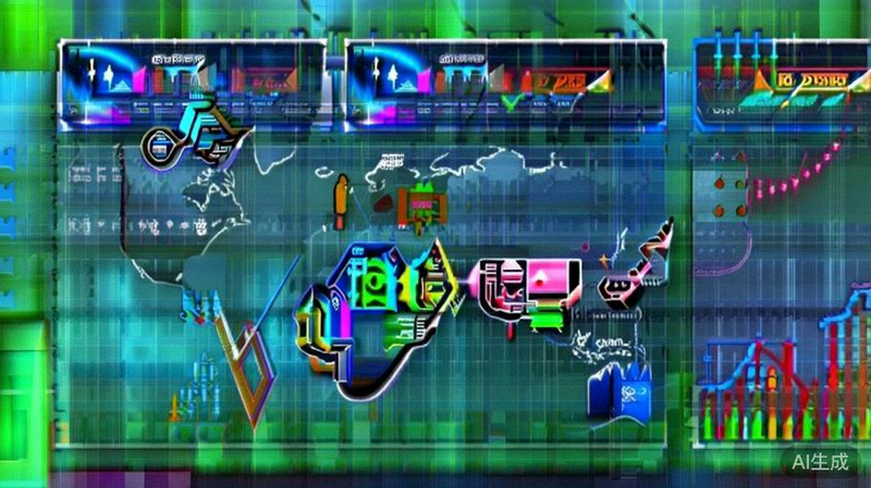 跨境增长新引擎资讯配图 - 展示全球不同地区市场拓展策略的分析面板与增长图表，地图上标注了高潜力市场区域