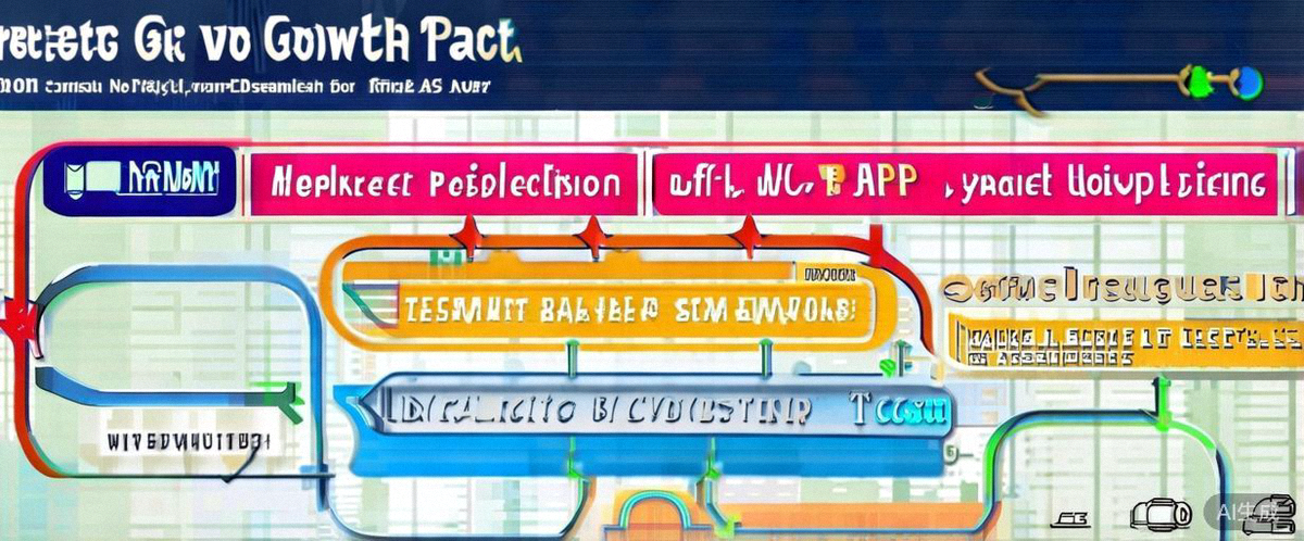 三大方法论整合应用路线图 - 展示从市场筛选到MVP测试，再到构建生态位的递进式增长路径可视化图表