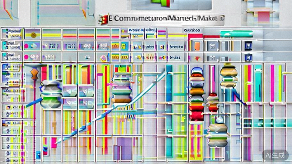 市场筛选评估矩阵图表 - 展示多个潜在市场在电商成熟度、竞争强度、增长潜力等维度的评分与对比