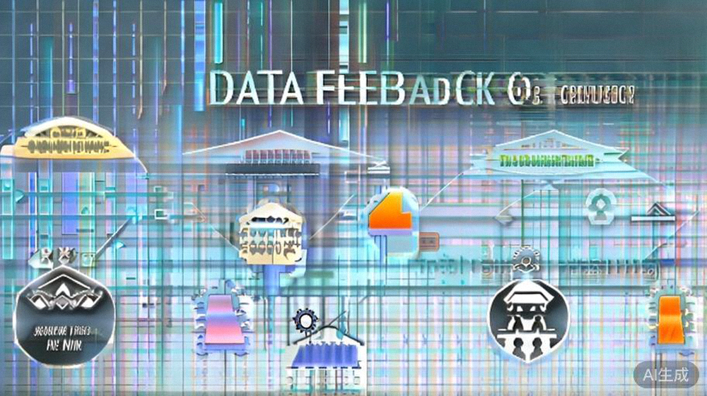 数据反馈循环示意图 - 展示从市场测试到数据收集，再到策略调整的闭环优化流程