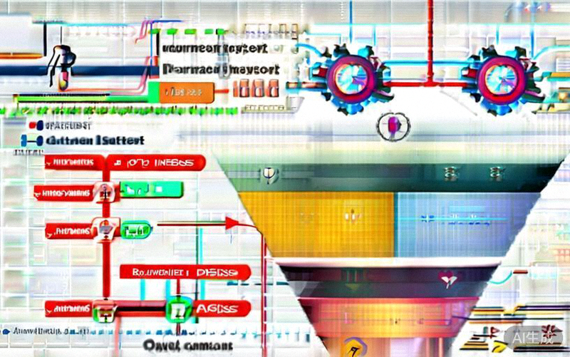 客户转化漏斗优化示意图 - 展示从认知、兴趣、决策到行动各阶段的优化策略与关键指标