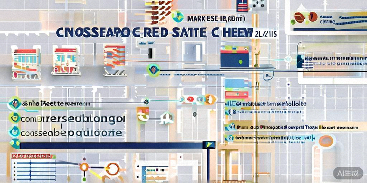 跨境电商市场拓展清单与策略图 - 展示从市场研究、渠道选择到本地化落地的完整流程与检查项